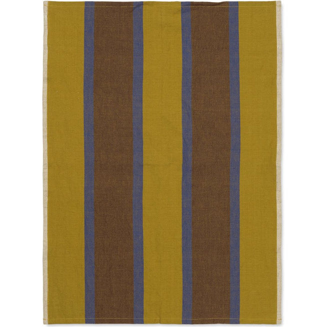 Photo of Hale Tea Towel - Viskestykke - Lime/bright Blue/choco - W50 X H70 Cm