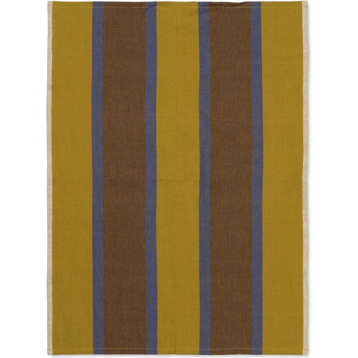 Photo of Hale Tea Towel - Viskestykke - Lime/bright Blue/choco - W50 X H70 Cm
