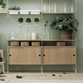 Thumbnail photo of String Cabinets/Sliding Doors 78x30, Grey - Shelving - Nils Strinning - Grey - Mdf/metal