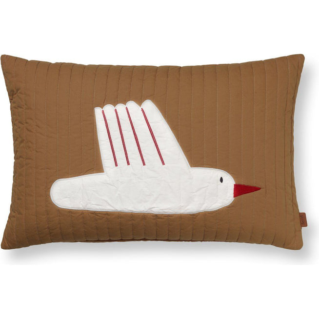 Photo of Bird Quilted Cushion - Børnepude - Sugar Kelp - W60 X H40 Cm