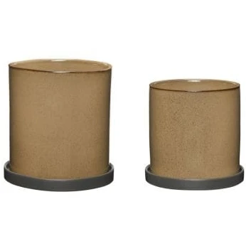 Photo of Era Flower Pots Brown Set of 2
