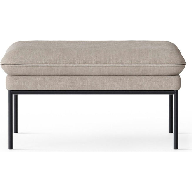 Photo of Turn Puf - Puf - Black - Cotton Linen - Natural - W80 X H42 X D80 Cm