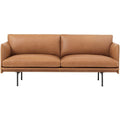 Outline Sofa 2-seater, Silk Leather Cognac - Soffor - Anderssen & Voll - Brun