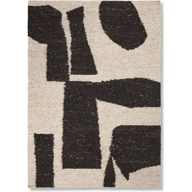 Photo of Piece Rug - Gulvtæppe - Piece Rug - 140 X 200- Off-white/coffee - W140 X D1 X H200 Cm