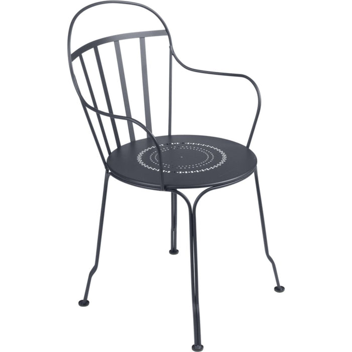 Photo of Louvre Armchair Anthracite 47 - Outdoor dining chairs - Grey - Metal