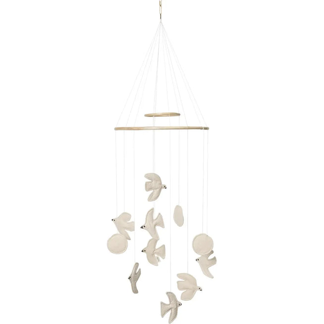Photo of Swif Bird Mobile  - Uro - Undyed - W37 X D37 X H100 Cm