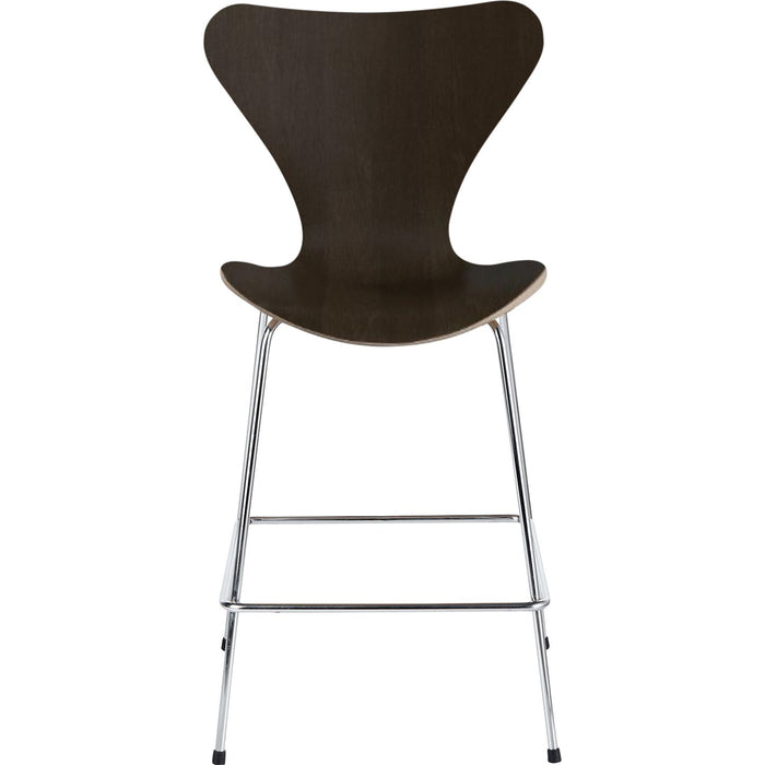 3187 Sjuan, Dark Stained Oak Veneer - Bar Stools & Bar Stools - Arne Jacobsen - Wood Coloured - Metal/Wood