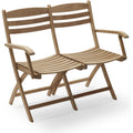Thumbnail photo of Selandia 2-seater - Garden benches - Skagerak Design Team - Brown - Wood
