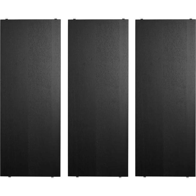 Photo of String Shelves 78x30, Black Stained Ash, 3-pack - Shelving - Nils Strinning - Black - Wood