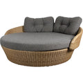 Thumbnail photo of Ocean Large 2-pers. Sofa - Havesofa - Frame: Natural, Cane-line Flat Weave / Cushion: Dark Grey, Cane-line Wove - W155 X D90 X H73 X Sh40 Cm