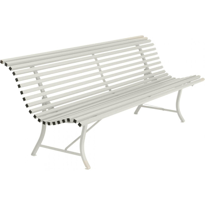 Photo of Louisiane Bench 200 cm Clay Grey A5 - Garden Benches - Green, Grey - Metal