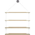Thumbnail photo of Wall Mounted Bookcase - Lacquered Oak - Wall Shelves - Wood