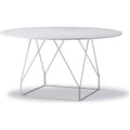 Thumbnail photo of Jg Dining Table Ø: 140 cm - White Carrara/Brushed Stainless Steel