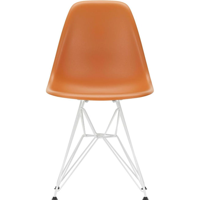 Photo of Eames Plastic Chair Dsr - 43 Rusty Orange - White Base - Matstolar - Charles & Ray Eames - Orange - Metall/plast