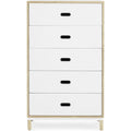 Thumbnail photo of Kabino Dresser - Chest of drawers - White / 5 drawers - L: 74.2 x D: 41 x H: 127 cm