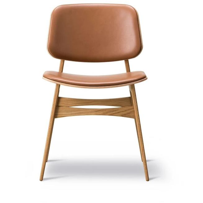 Photo of Søborg 3052 Wood Base Chair - Front Upholstered
