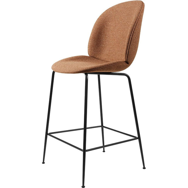 Photo of Beetle Counter Chair, Fully Upholstered, Conic Base