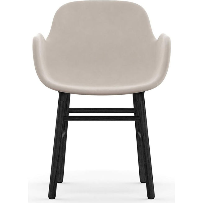 Photo of Form Armchair - Fully upholstered wood - Dining chair - Frame: Black lacquered / Fabric type: City velvet vol. 2 91 - L: 56 x D: 52 x H: 80 x Sh: 44 cm