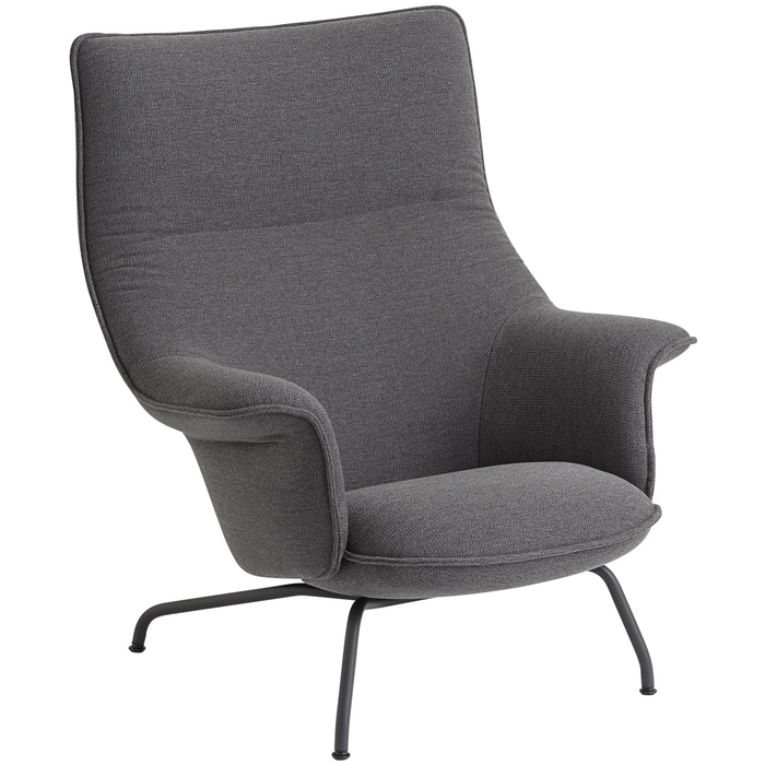 Doze Lounge Chair, Ocean 80/anthracite Black - Armchairs - Anderssen & Voll - Grey, black - Metal/textile/foam