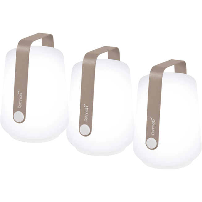 Photo of Balad Set Of 3 Lamps Nutmeg - Bordslampor Utomhus - Tristan Lohner - Beige