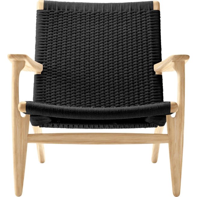 Photo of CH25 Lounge Chair - Clear Lacquered Oak