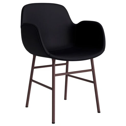Photo of Form Armchair Full Upholstery Steel - Spisebordsstol - Brown Steel /