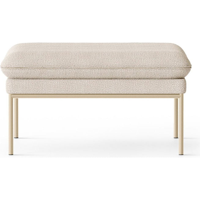 Photo of Turn Puf - Puf - Cashmere - Boucle - Off-white - W80 X H42 X D80 Cm