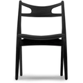 Thumbnail photo of CH29p Sawbuck Chair - Black Lacquered Oak