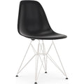 Eames Plastic Chair Dsr - 12 Deep Black - White Base - Matstolar - Charles & Ray Eames - Svart - Metall/plast
