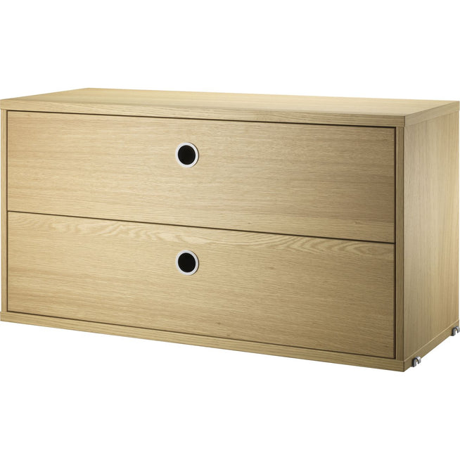 Photo of String drawer unit 78x30, oak - shelving - Nils Strinning - wood-coloured - wood