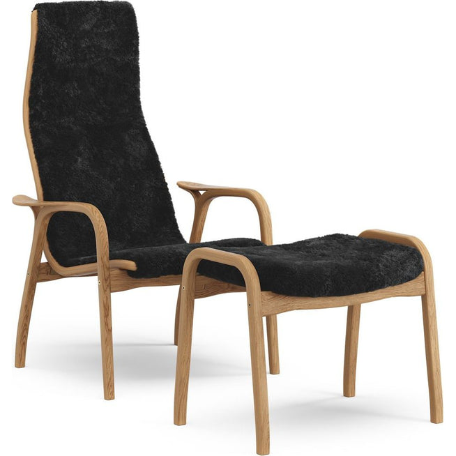 Photo of Lamino Armchair And Footstool Oiled Oak/sheepskin