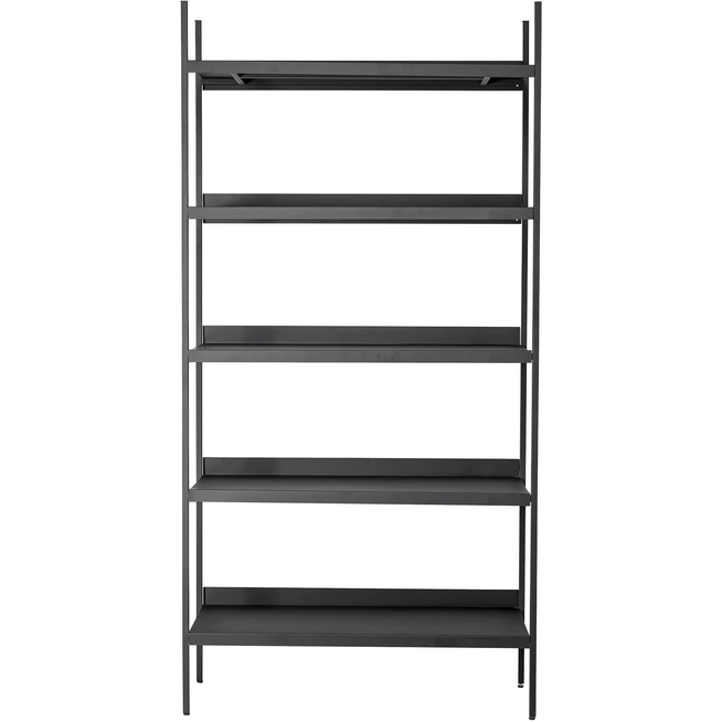 Photo of Party cabinet with shelves Metal - Black