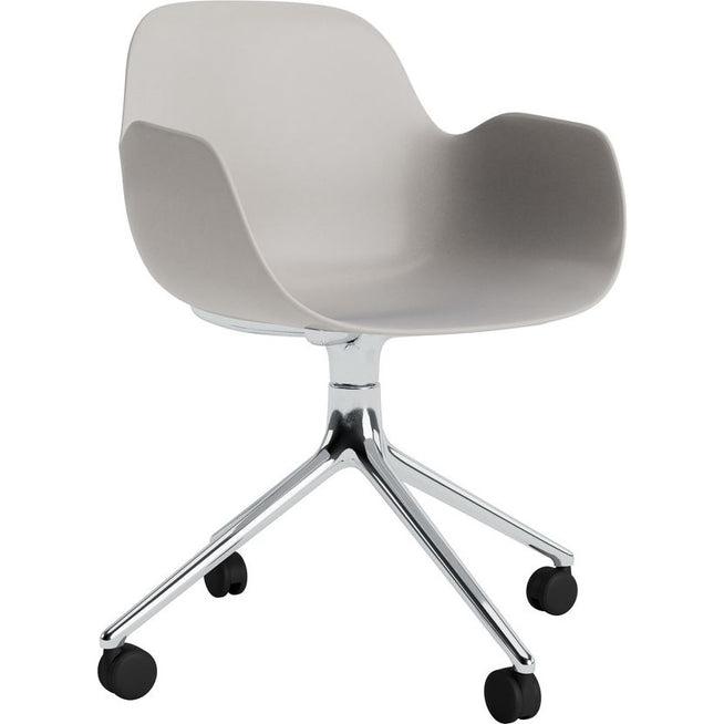 Photo of Form Armchair Swivel 4w Alu - Kontorstol - Warm Grey /
