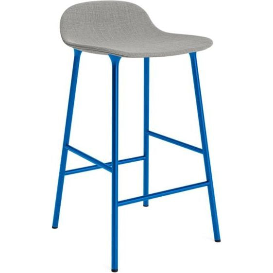 Photo of Form Bar Stool 65 Cm Full Upholstery Bright Blue Steel