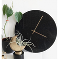 Thumbnail photo of Wall clock - black / gold