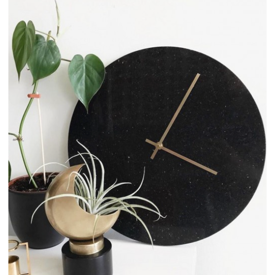 Wall clock - black / gold