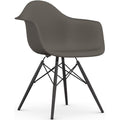 Eames Plastic Armchair Daw - 56 Granite Grey - Black Maple - Matstolar - Charles & Ray Eames - Grå - Metall/trä/plast