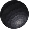 Thumbnail photo of Luna Rug Ø120, Grey, 100% New Zealand Wool, Hand Tufted - Mönstrade Mattor - Verner Panton - Grå