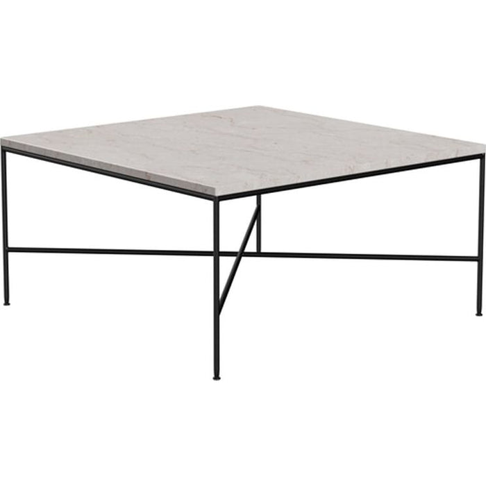 Photo of Mc320 Square Coffee Table - Cream - Metal/Stone
