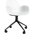 Thumbnail photo of Form Armchair Swivel 4w Alu - Kontorstol - White / Black Aluminum - H79 X W56 X D52 X Sh44 Cm