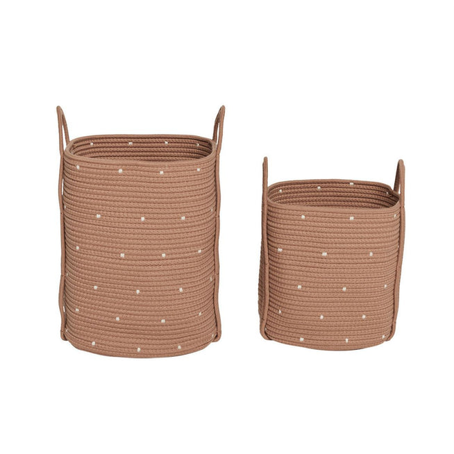 Photo of Dot Baskets Caramel Set of 2 - L301040