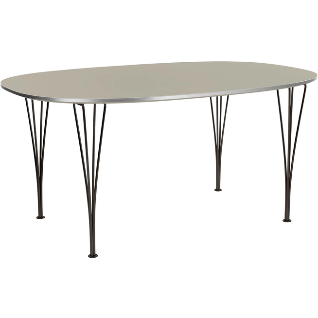 Photo of Superellips B616 – 170x100 Cm Grey Efeso/warm Graphite - Matbord - Arne Jacobsen,bruno Mathsson,piet Hein - Grå - Metall/trä