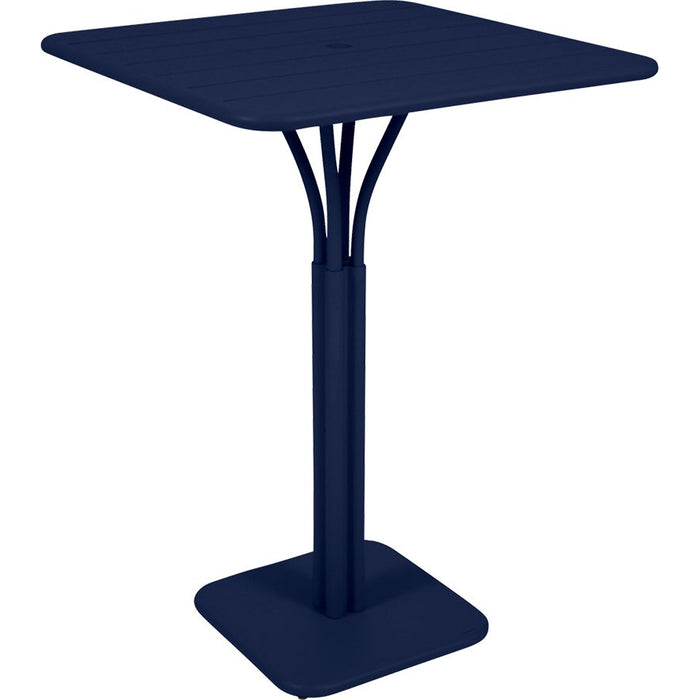 Photo of Luxembourg High Table Deep Blue 92 - Outdoor Dining Table - Frédéric Sofia - Blue - Metal