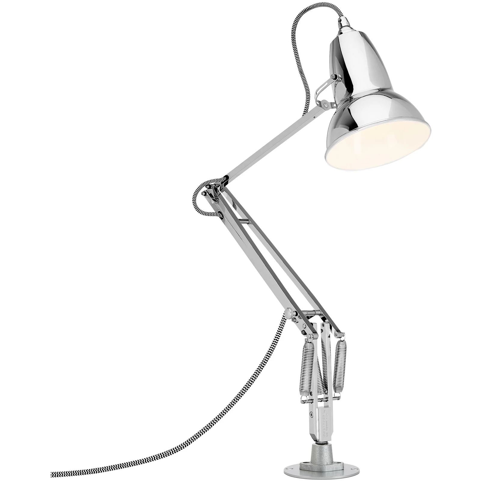 Original 1227 Desk Lamp Fixed Base Bright Chrome - Skrivbordslampor - George Carwardine - Silver