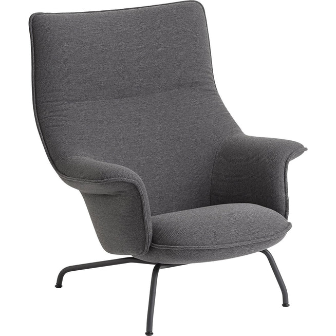 Photo of Doze Lounge Chair, Ocean 80/anthracite Black - Armchairs - Anderssen & Voll - Grey, black - Metal/textile/foam