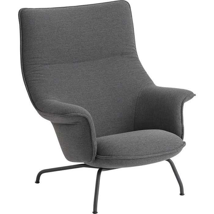 Doze Lounge Chair, Ocean 80/anthracite Black - Armchairs - Anderssen & Voll - Grey, black - Metal/textile/foam