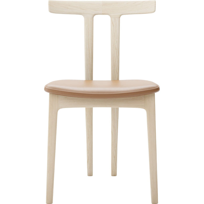 Photo of Carl Hansen - Ow58, T-chair, Soaped Oak, Leather Cat. C Sif 95 - Matstolar - Ole Wanscher - Läder/trä/skum