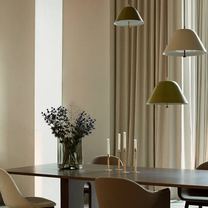 Photo of Levitate Pendant, 28, Black, Brass - Pendant Lights - Afteroom - Black