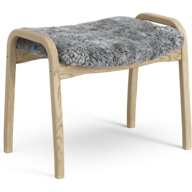 Photo of Lamini Children's Foot Stool Laquered Oak/sheep Skin