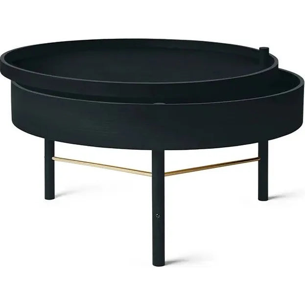 Turning Table Black Ash/brass - Small Table & Side Table - Theresa Rand - Black - Metal/Wood